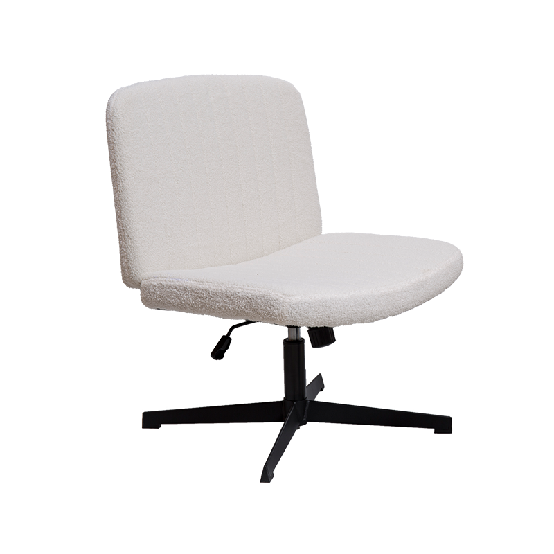 Silla de oficina de tela blanca con sensación cómoda al sentarse